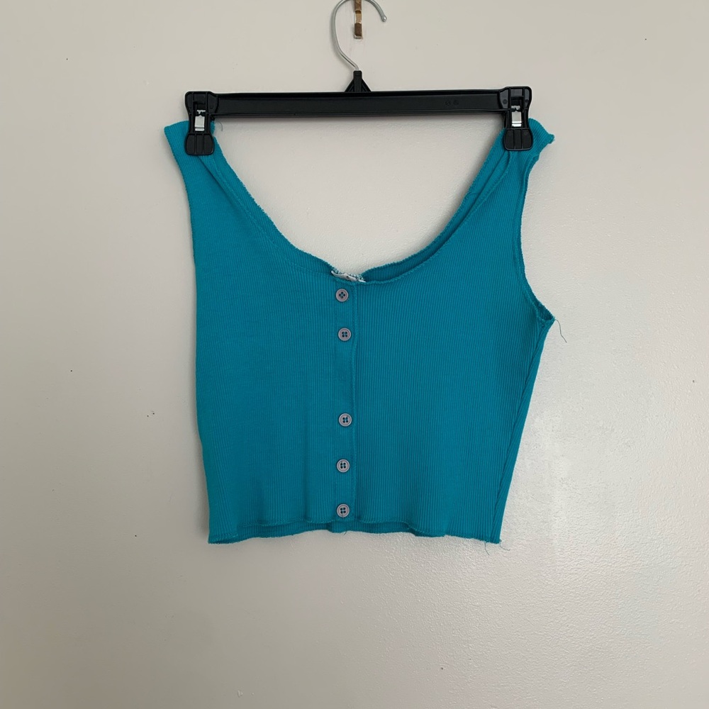 Teal Crop Top